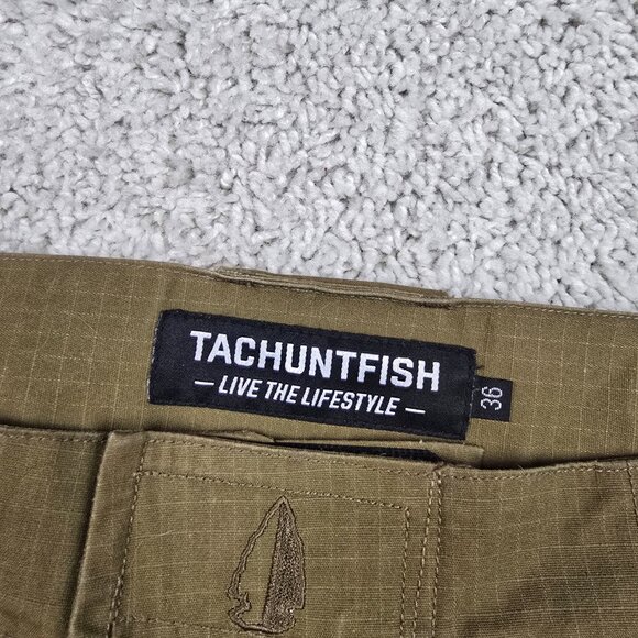 TACHUNTFISH Shorts Mens 36 XL Brown hiking outdoors Athletic Gym Lifting USA - Picture 3 of 6